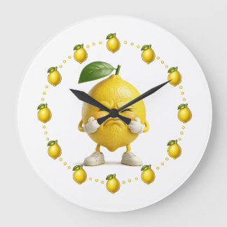 Reloj de pared de limón agrio divertido | Kit de l