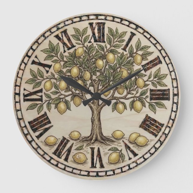 Reloj de pared de limonero (Anverso)