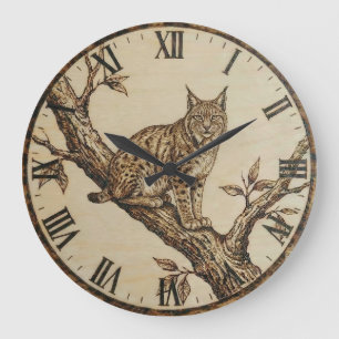 Reloj de pared de lince
