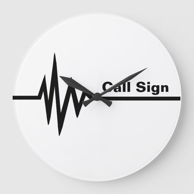 Reloj de pared de línea de frecuencia - ¡Personali (Anverso)