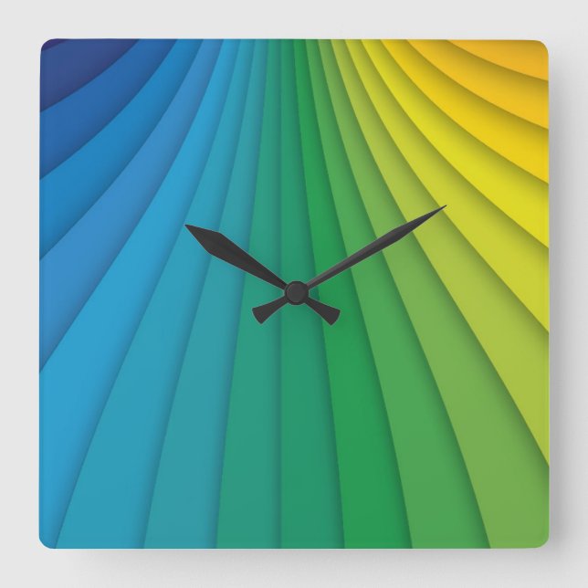 Reloj de pared de líneas abstractas (Anverso)