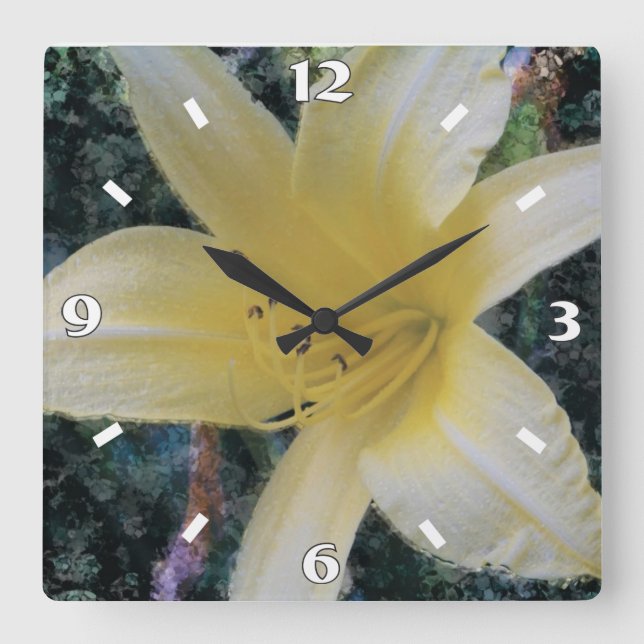 reloj de pared de lirio pálido (Anverso)