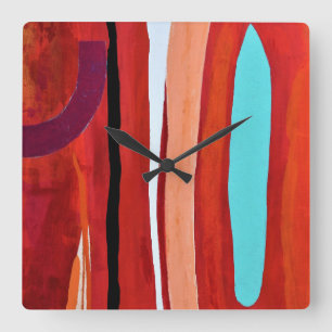 Reloj de pared de llama azul