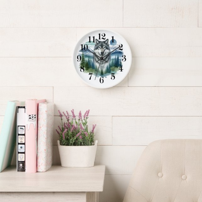 Reloj de pared de lobo (Sala de lectura)