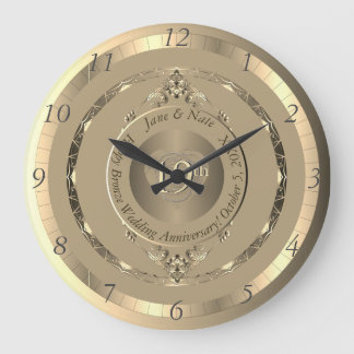 Reloj de pared de los 19 y 8 años del bronce