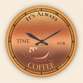 Reloj de pared de los amantes del café