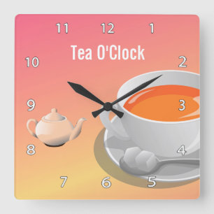 Reloj de pared de los amantes del té