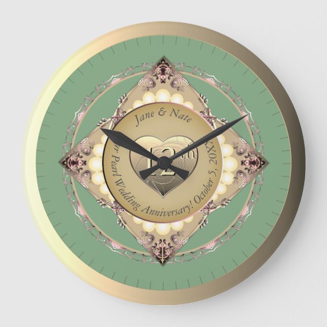 Reloj de pared de los Aniversarios de la Perla 12  (Anverso)