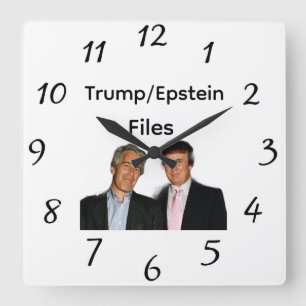 Reloj de pared de los archivos de Trump/Epstein