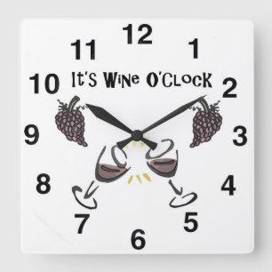 Reloj de pared de los bebedores del vino - amantes
