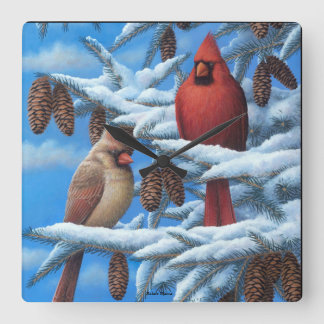 Reloj de pared de los cardenales