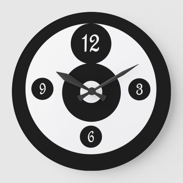 Reloj de pared de los círculos de arte gráfico en  (Anverso)