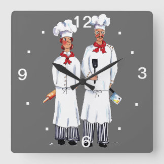 Reloj de pared de los cocineros