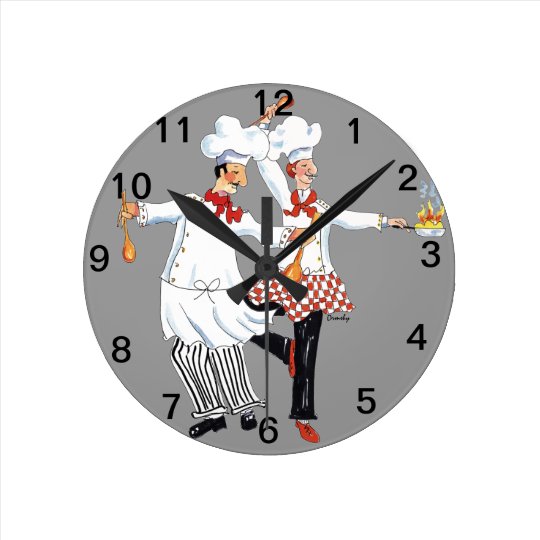 Reloj de pared de los cocineros | Zazzle.es
