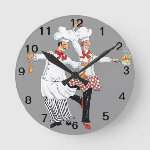 Reloj de pared de los cocineros