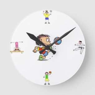 Reloj de pared de los deportes