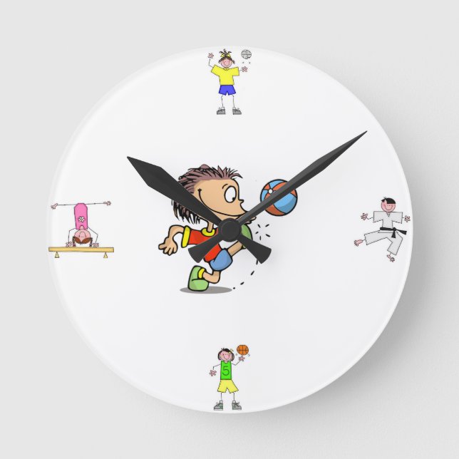 Reloj de pared de los deportes (Anverso)