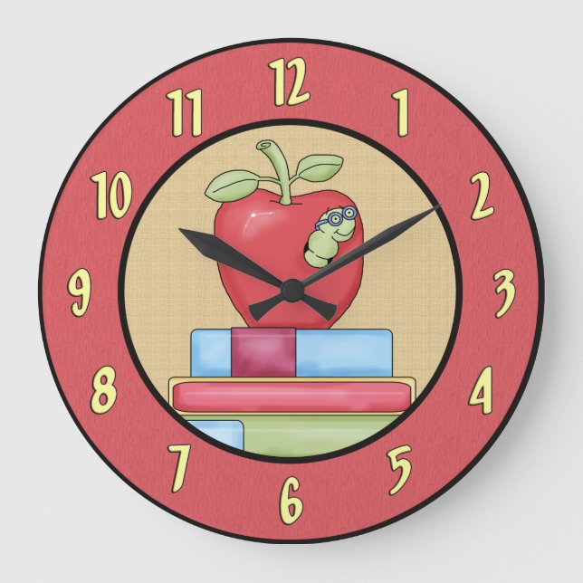 Reloj de pared de los días escolares (Anverso)