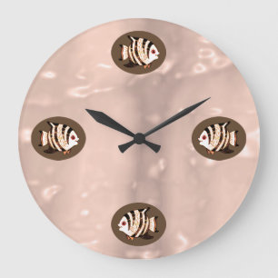 Reloj de pared de los pescados por Janz grande