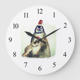 Reloj de pared de los pingüinos