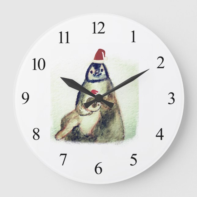 Reloj de pared de los pingüinos (Anverso)