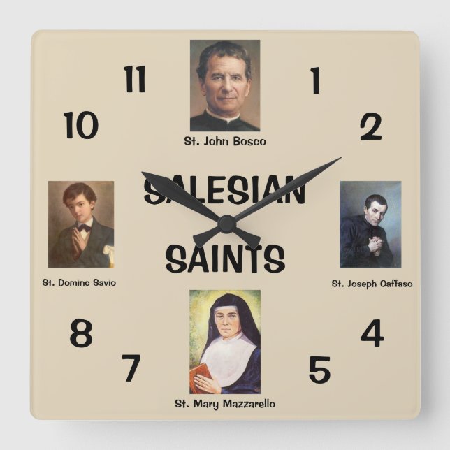 Reloj de pared de los santos de Salesian (Anverso)