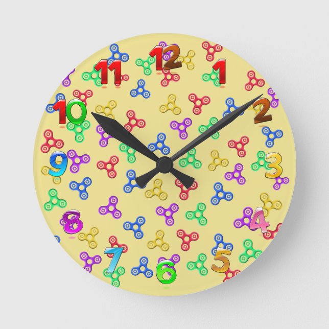 Reloj de pared de los spinners de Fidget (Anverso)
