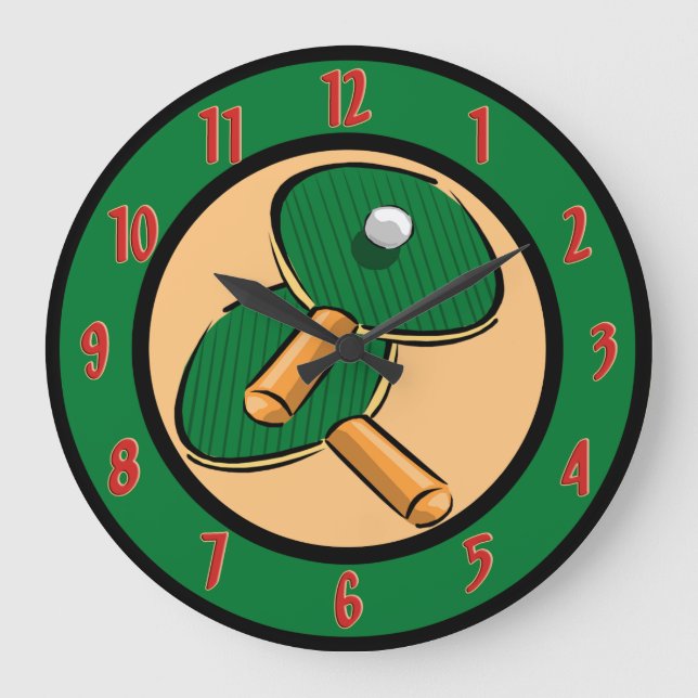 Reloj de pared de los tenis de mesa (Anverso)