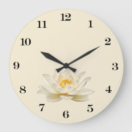 Reloj de pared de Lotus blanco
