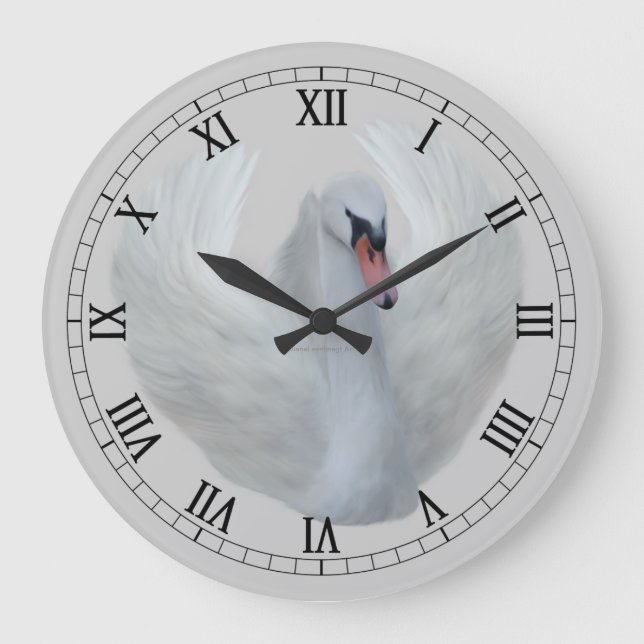 Reloj de pared de lujo del pájaro del número (Anverso)