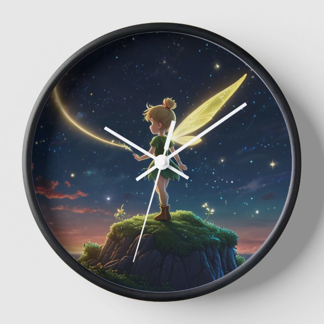 Reloj de pared de luna de hada mágica (Anverso)