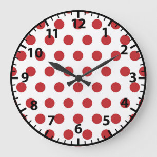 Reloj de pared de lunares retro de los cincuenta r