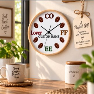 Reloj de pared de madera con nombre personalizado