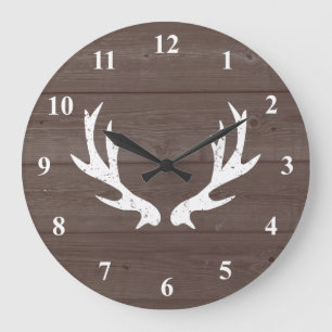 Reloj de pared de madera de la caza del vintage de