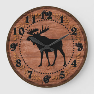 Reloj de pared de madera rústico del círculo de