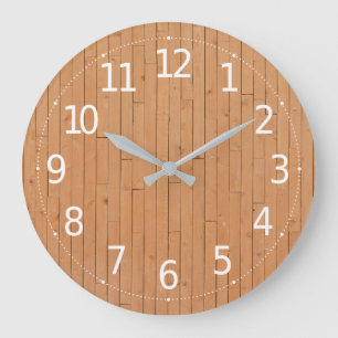 Reloj de pared de madera simple del fondo el   de
