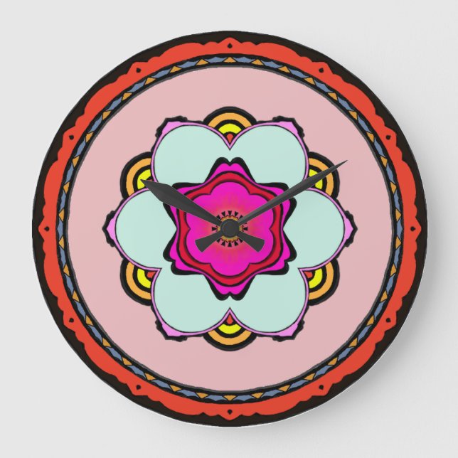 Reloj de pared de manala flor (Anverso)
