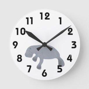 Reloj de pared de manatí