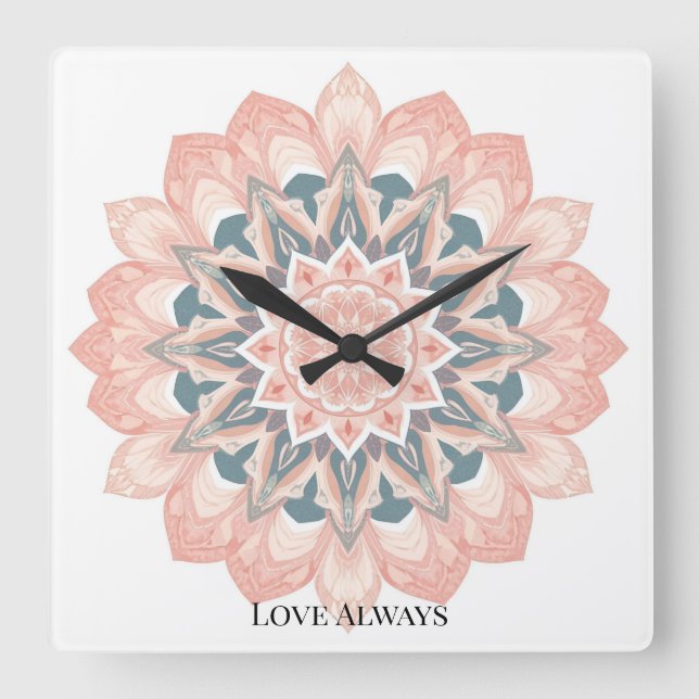 Reloj de pared de Mandala - Arte árabe (Anverso)