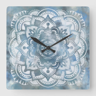 Reloj de pared de mandala bohemiana