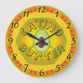 Reloj de pared de mantequilla latina