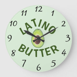 Reloj de pared de mantequilla latino