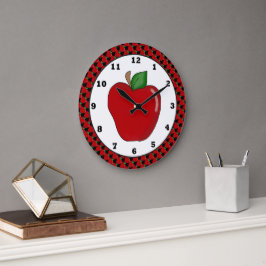 reloj de pared de manzana roja personalizado
