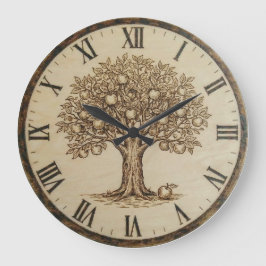 Reloj de pared de manzano