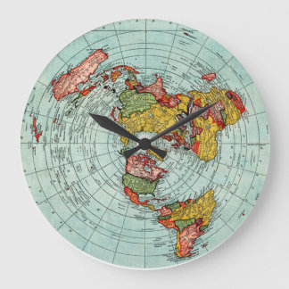 Reloj de pared de mapa plano