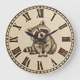 Reloj de pared de mapache