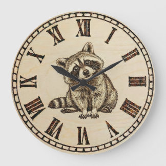 Reloj de pared de mapache