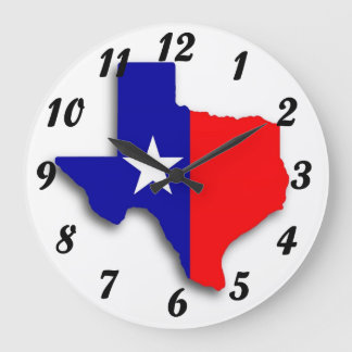 Reloj de pared de mapas de Texas