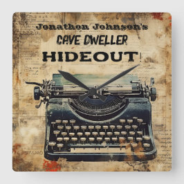 Reloj de pared de máquina de arte divertido