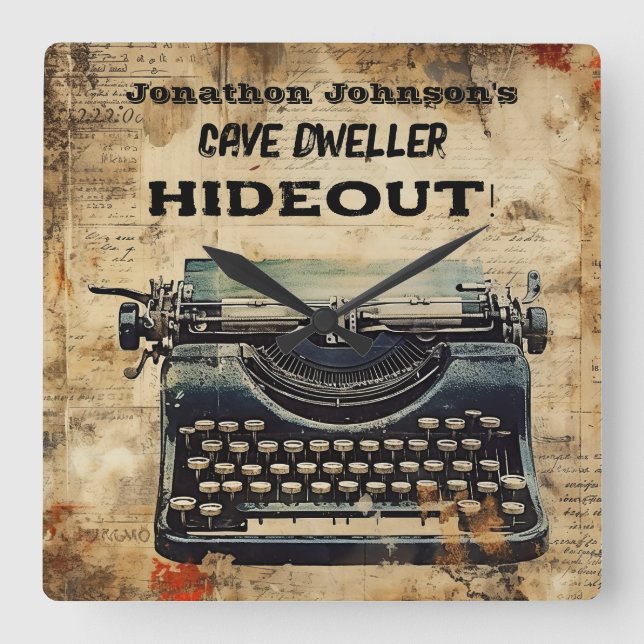 Reloj de pared de máquina de arte divertido (Anverso)